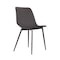 Armen Living Monte Contemporary Dining Chair in Charcoal Fabric with Black Metal Legs LCMOCHCH - alternate 3